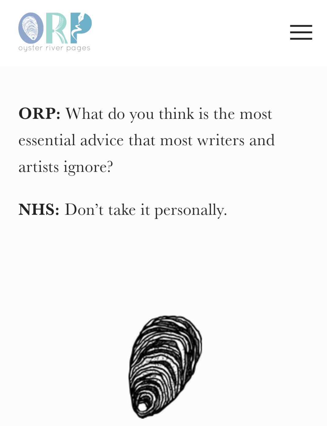 Oyster River Pages writing advice